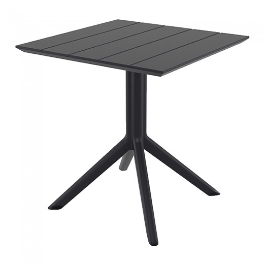 PARIS BLACK 70X70X74εκ. ΤΡΑΠΕΖΙ ΠΟΛ/ΝΙΟΥ