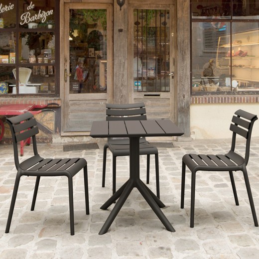 PARIS BLACK 70X70X74εκ. ΤΡΑΠΕΖΙ ΠΟΛ/ΝΙΟΥ