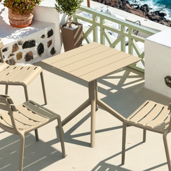 PARIS TAUPE 70X70X74εκ. ΤΡΑΠΕΖΙ ΠΟΛ/ΝΙΟΥ