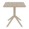 PARIS TAUPE 70X70X74εκ. ΤΡΑΠΕΖΙ ΠΟΛ/ΝΙΟΥ