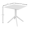 PARIS WHITE 80X80X74εκ. ΤΡΑΠΕΖΙ ΠΟΛ/ΝΙΟΥ
