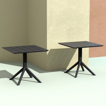 PARIS BLACK 80X80X74εκ. ΤΡΑΠΕΖΙ ΠΟΛ/ΝΙΟΥ