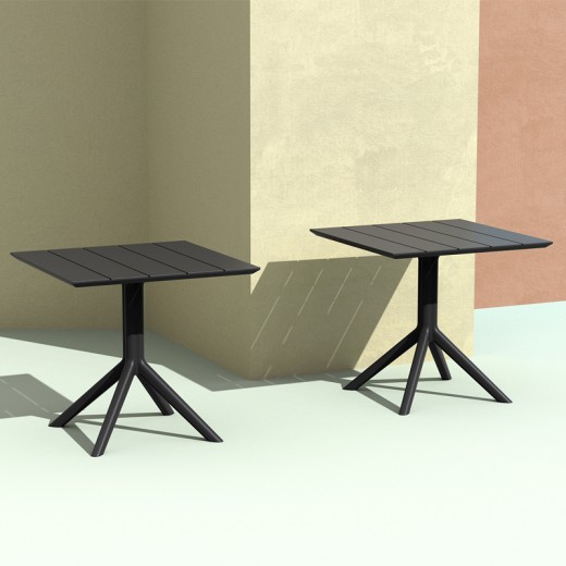 PARIS BLACK 80X80X74εκ. ΤΡΑΠΕΖΙ ΠΟΛ/ΝΙΟΥ