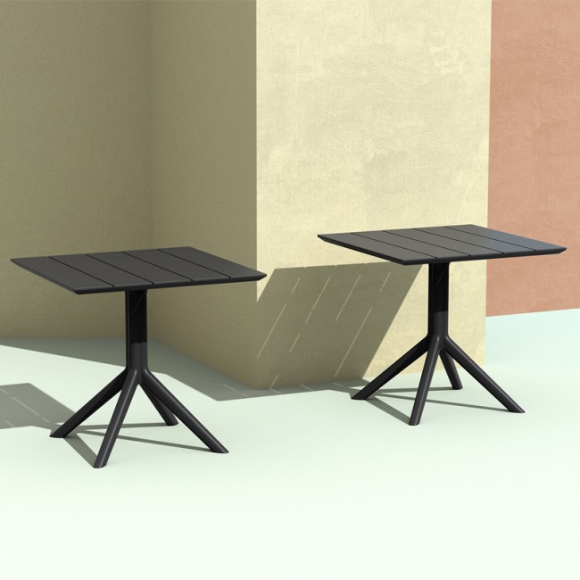 PARIS BLACK 80X80X74εκ. ΤΡΑΠΕΖΙ ΠΟΛ/ΝΙΟΥ