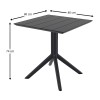 PARIS BLACK 80X80X74εκ. ΤΡΑΠΕΖΙ ΠΟΛ/ΝΙΟΥ