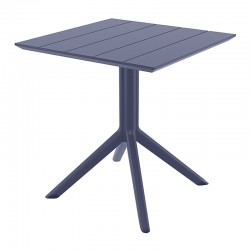 PARIS DARK GREY 80X80X74εκ. ΤΡΑΠΕΖΙ ΠΟΛ/ΝΙΟΥ