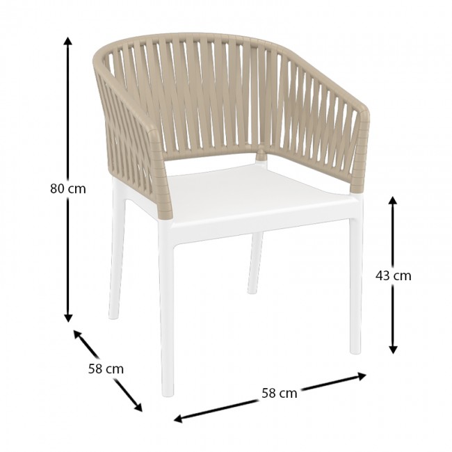 PORTOFINO WHITE/TAUPE ΠΟΛΥΘΡΟΝΑ ΠΟΛ/ΝΙΟΥ