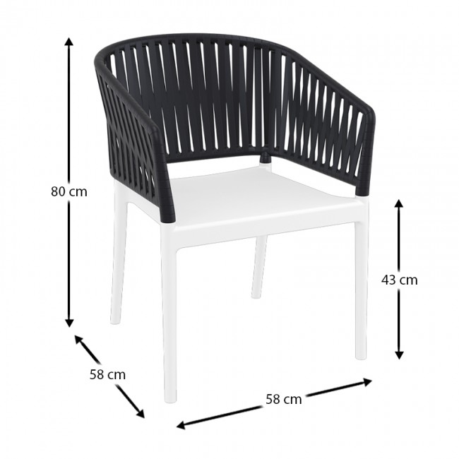 PORTOFINO WHITE/BLACK ΠΟΛΥΘΡΟΝΑ ΠΟΛ/ΝΙΟΥ