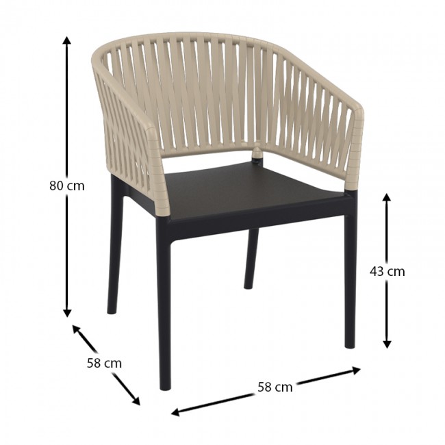 PORTOFINO BLACK/TAUPE ΠΟΛΥΘΡΟΝΑ ΠΟΛ/ΝΙΟΥ