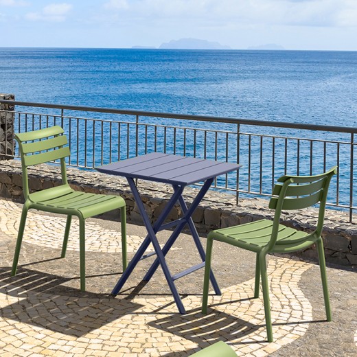 HELEN DARK GREY 60Χ60X74εκ. ΤΡΑΠΕΖΙ ΠΤΥΣ/ΝΟ ΠΟΛ/ΝΙΟΥ
