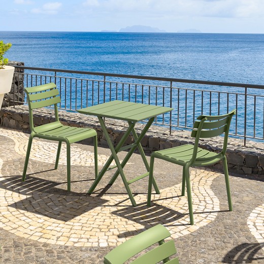 HELEN OLIVE GREEN 60Χ60X74εκ. ΤΡΑΠΕΖΙ ΠΤΥΣ/ΝΟ ΠΟΛ/ΝΙΟΥ