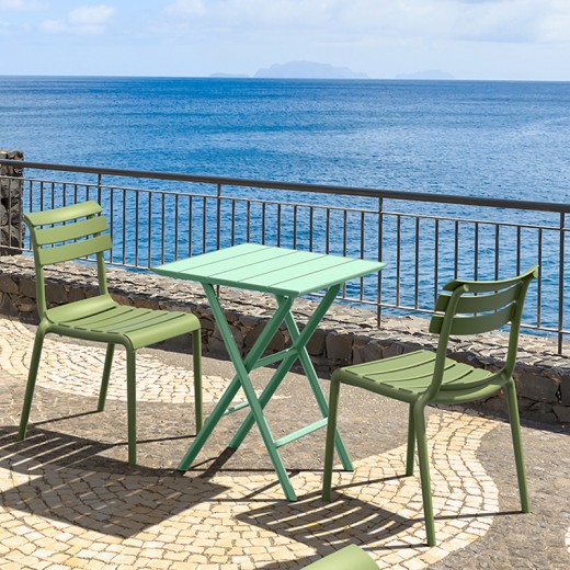 HELEN OPALINE GREEN 60Χ60X74εκ. ΤΡΑΠΕΖΙ ΠΤΥΣ/ΝΟ ΠΟΛ/ΝΙΟΥ