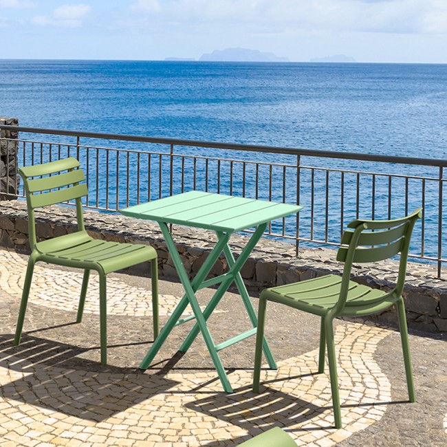 HELEN OPALINE GREEN 60Χ60X74εκ. ΤΡΑΠΕΖΙ ΠΤΥΣ/ΝΟ ΠΟΛ/ΝΙΟΥ