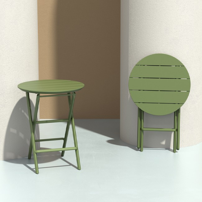 HELEN OLIVE GREEN Φ60X74εκ. ΤΡΑΠΕΖΙ ΠΤΥΣ/ΝΟ ΠΟΛ/ΝΙΟΥ