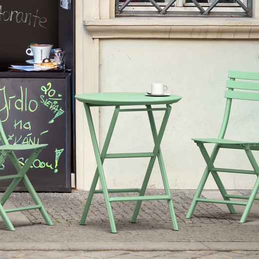 HELEN OPALINE GREEN Φ60X74εκ. ΤΡΑΠΕΖΙ ΠΤΥΣ/ΝΟ ΠΟΛ/ΝΙΟΥ