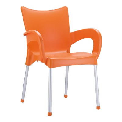 Πολυθρόνα πολυπροπυλενίου σε πορτοκαλί χρώμα 58x53x83 εκ. ROMEO SIESTA
