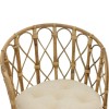 Πολυθρόνα Rostan Inart φυσικό rattan με μαξιλάρι 51x50x80εκ