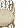 Πολυθρόνα Rostan Inart φυσικό rattan με μαξιλάρι 51x50x80εκ