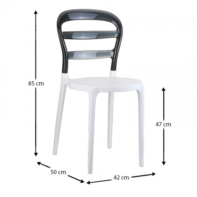 BIBI WHITE/BLACK TRANSP.ΚΑΡΕΚΛΑ