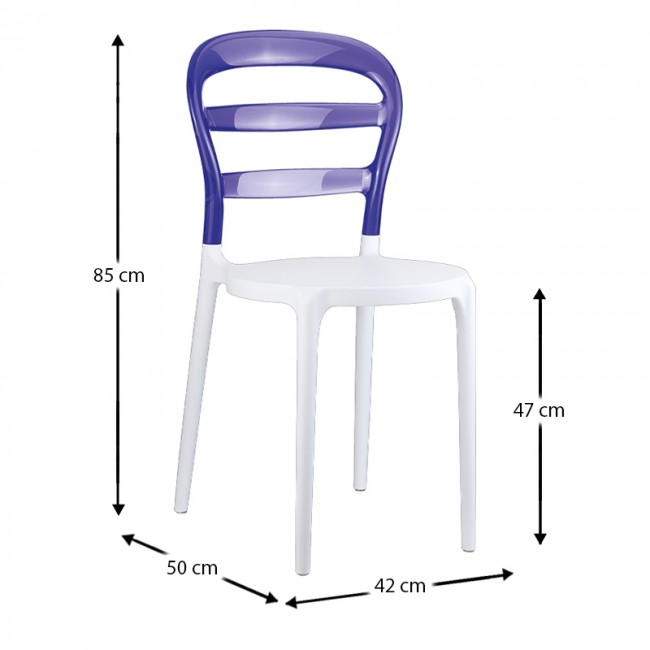 BIBI WHITE/VIOLET TRANSP.ΚΑΡΕΚΛΑ