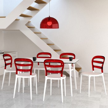 BIBI WHITE/RED TRANSP.ΚΑΡΕΚΛΑ