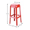 FOX GLOSSY RED 75εκ. ΣΚΑΜΠΟ