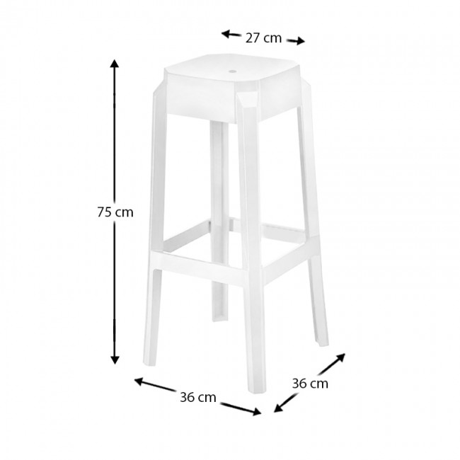FOX GLOSSY WHITE 75εκ. ΣΚΑΜΠΟ