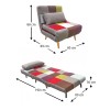 Πολυθρόνα Sara με επένδυση από ύφασμα patchwork 80x89x88εκ