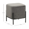 BELLA/S ΣΚΑΜΠΟ GREY VELVET ΥΦΑΣΜΑ 36X36Χ38εκ.