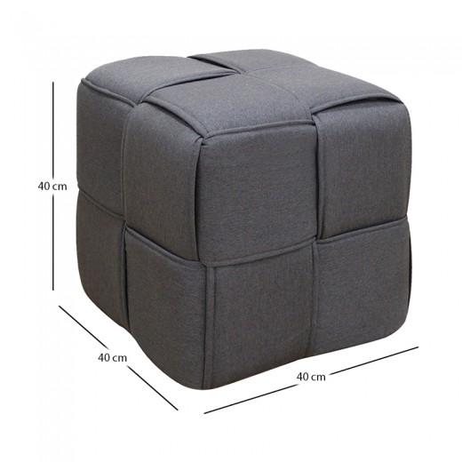 LINE ΣΚΑΜΠΟ GREY ΥΦΑΣΜΑ 40X40X40εκ.