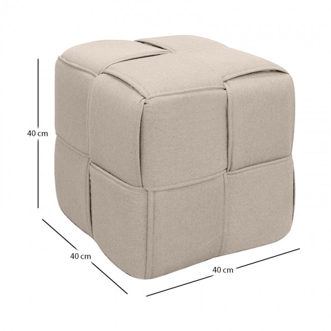 LINE ΣΚΑΜΠΟ CREAM ΥΦΑΣΜΑ 40X40X40εκ.