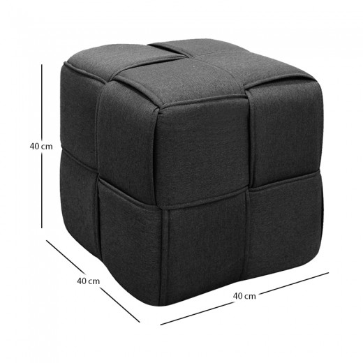 LINE ΣΚΑΜΠΟ BLACK ΥΦΑΣΜΑ 40X40X40εκ.