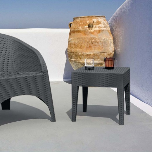 MIAMI DARK GREY ΤΡΑΠΕΖΙ 45Χ45Χ45εκ. ΠΟΛ/ΝΙΟΥ