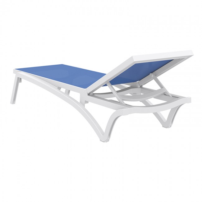 Ξαπλώστρα πολυπροπυλενίου σε λευκό/μπλε χρώμα 193x68x35 εκ. PACIFIC SIESTA