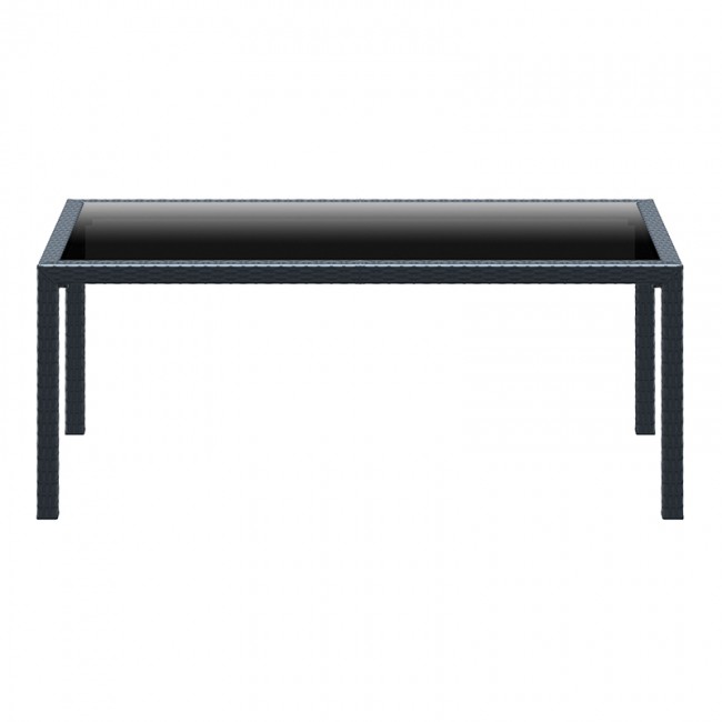 TAHITI DARK GREY 180Χ94Χ75εκ. ΤΡΑΠΕΖΙ ΜΕ ΤΖΑΜΙ ΠΟΛ/ΝΙΟΥ