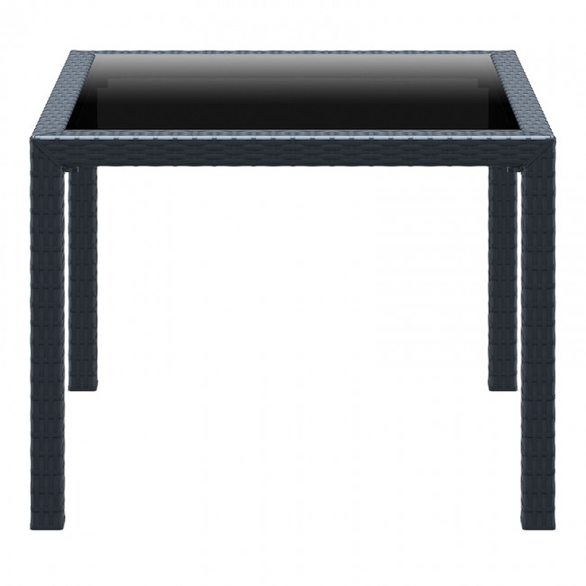 BALI DARK GREY 94Χ94Χ75εκ.ΤΡΑΠΕΖΙ ΜΕ ΤΖΑΜΙ ΠΟΛ/ΝΙΟΥ