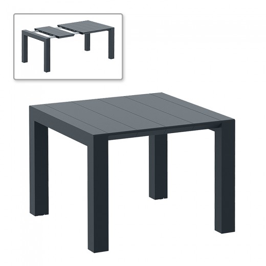 ΒΕΓΚΑΣ RATTAN DARK GREY 100X100/140εκ. ΕΠΕΚΤ.ΤΡΑΠΕΖΙ - 53.0231