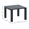 ΒΕΓΚΑΣ RATTAN DARK GREY 100X100/140εκ. ΕΠΕΚΤ.ΤΡΑΠΕΖΙ - 53.0231