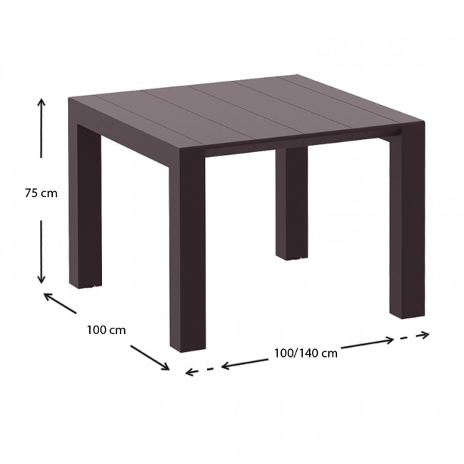 ΒΕΓΚΑΣ BROWN 100X100/140εκ. ΕΠΕΚΤ.ΤΡΑΠΕΖΙ - 53.0232