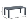 ΒΕΓΚΑΣ RATTAN DARK GREY 100X180/220εκ. ΕΠΕΚΤ.ΤΡΑΠΕΖΙ - 53.0234