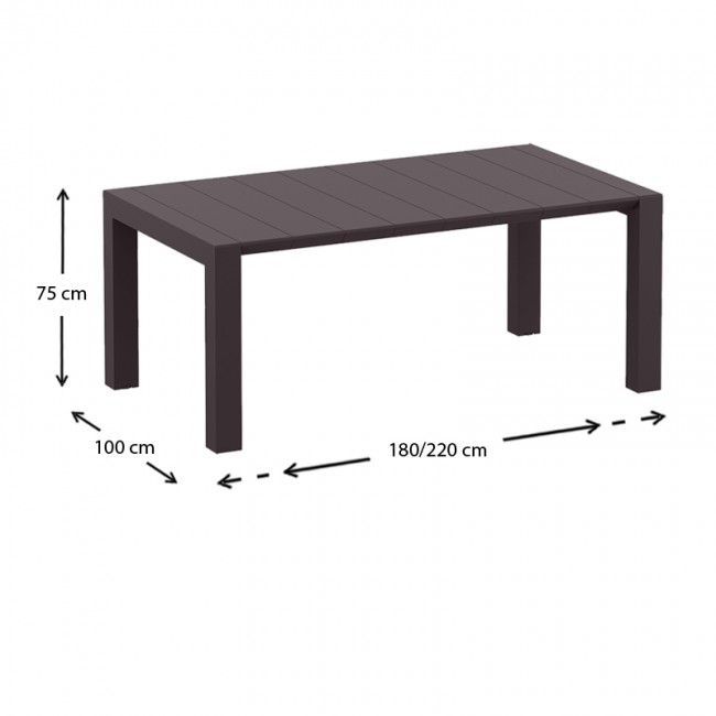 ΒΕΓΚΑΣ BROWN 100X180/220εκ. ΕΠΕΚΤ.ΤΡΑΠΕΖΙ - 53.0235