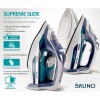 Σίδερο ατμού Supreme Slide BRN-0146 Bruno με κεραμική πλάκα 3000W χρώμα λευκό - μπλε