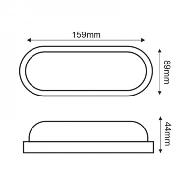 Πλαφονιέρα LED IP65 10W 950lm χρώμα μαύρο 15,9x4,4x8,9εκ.