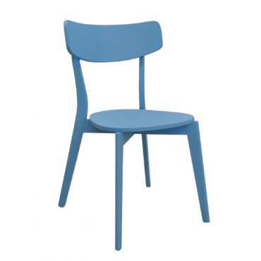 Καρέκλα Memory με ξύλινο σκελετό από Mdf σε χρώμα μπλε 51x50x80εκ