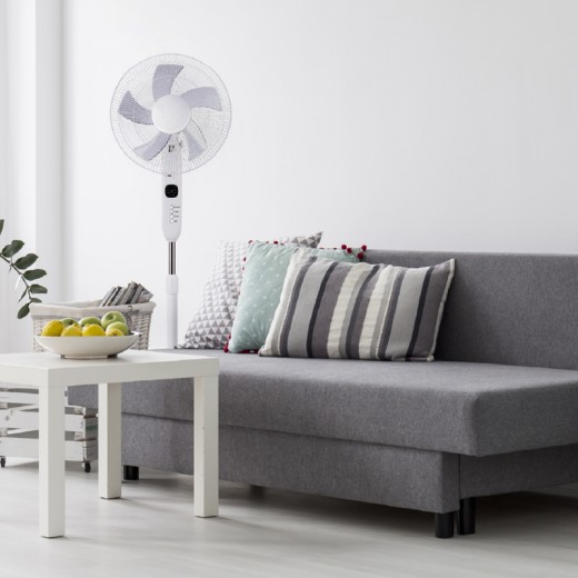 Ανεμιστήρας με ορθοστάτη FANSFPW10R (18") 45εκ. με τηλεχειριστήριο 55W χρώμα λευκό