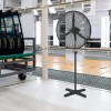 Ανεμιστήρας με ορθοστάτη Βιομηχανικός FANSPFLB30R (26") 65εκ. 160W χρώμα μαύρο