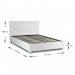 Κρεβάτι Megan Megapap διπλό με τεχνόδερμα χρώμα λευκό 160x200εκ.