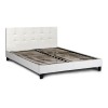 Κρεβάτι Sissy Megapap από τεχνόδερμα χρώμα λευκό 160x200εκ.