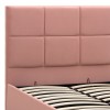 Κρεβάτι Kingston Megapap βελούδινο με αποθηκευτικό χώρο χρώμα melon pink 120x200εκ.
