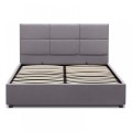 Kingston Megapap velvet bed in grey color 150x200cm.